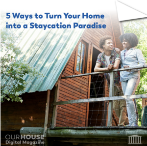 Couple on a tree house deck